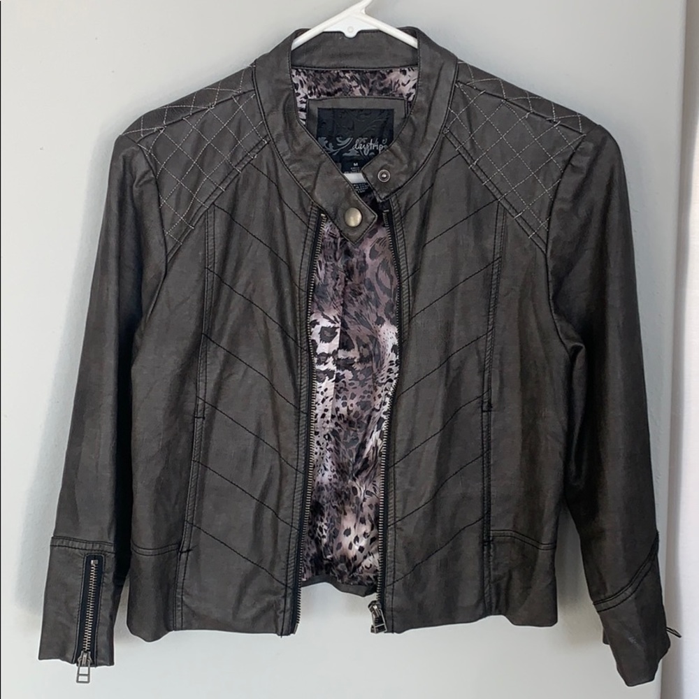DAYTRIP cropped moto jacket